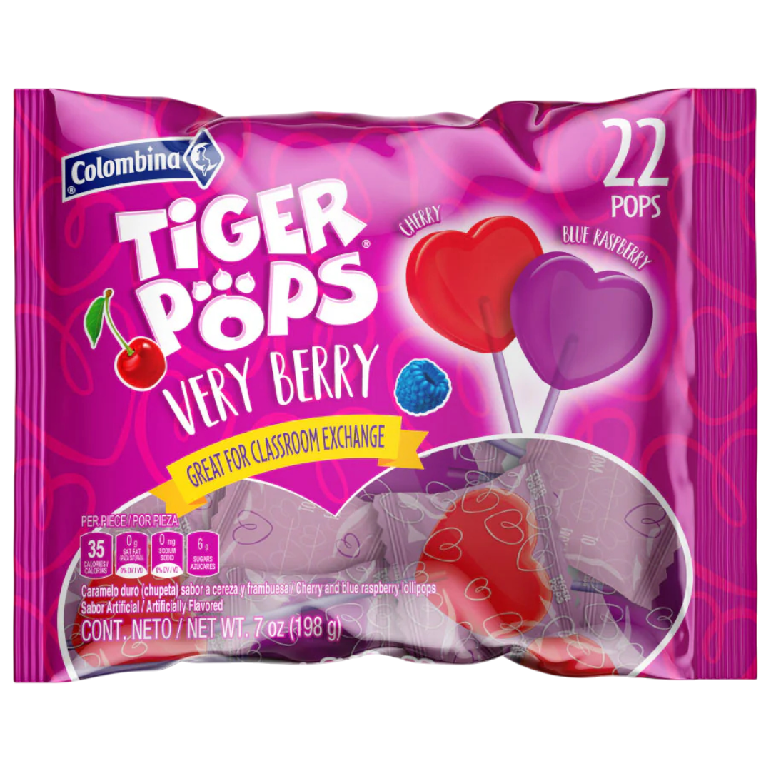 LovePsychelicBoy　pressest Love コンプ 各2 Very Berry Tiger Pops Heart Lollipops 22 Ct - Colombina