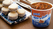Delicious homemade Argentinian alfajores filled with Colombina's Dulce de Leche