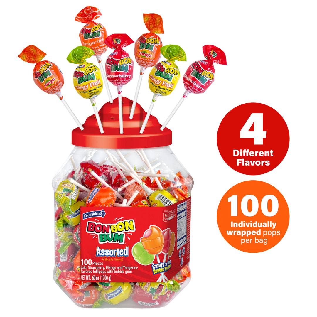 Bon Bon Bum Assorted Jar | 100 Ct - Colombina