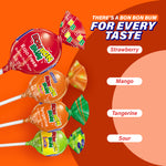 Load image into Gallery viewer, Bon Bon Bum 100 lollipops assorted: strawberry, mango, tangerine and lulo.
