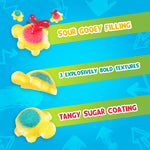 Load image into Gallery viewer, Sour gooey filling. Three explosively bold textures- Tangy sugar coating. ChewzMe Tangy Turtlz Gummies. 8 oz resealable bag. 
