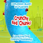 Load image into Gallery viewer, Tangy chewy candy sticks with crunchy candy bits. Strawberry, blue raspberry, and watermelon flavors. Made with pure cane sugar and no HFCS.
