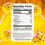 Load image into Gallery viewer, Label of Bon Bon Bum Passion Fruit lollipops with nutrition facts and ingredients. 
