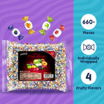Load image into Gallery viewer, Delicate Fruit Drops 2.2 lb bag with hard candies in blackberry, cherry, peach, and green apple. Individually wrapped
