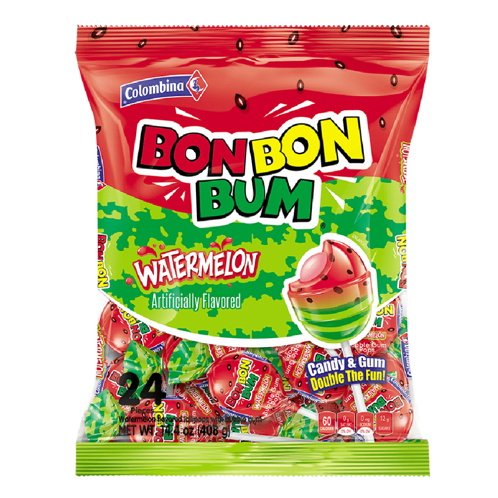 Watermelon Lollipops Bon Bon Bum 24 Ct
