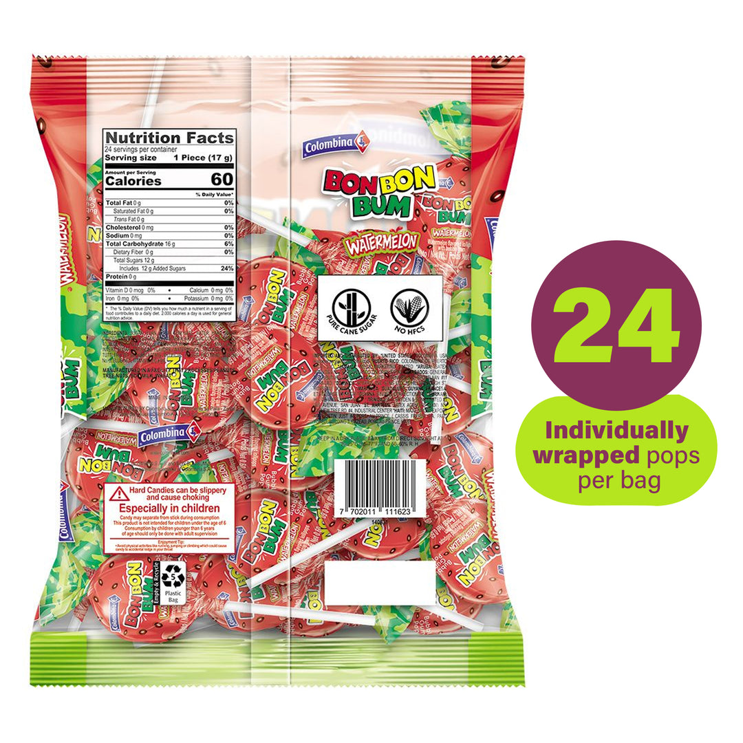 Back pacjkage of Bon Bon Bum Watermelon 24 