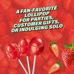 Load image into Gallery viewer, Bon Bon Bum Strawberry Suck at something. A fan-favorite lollipop for parties, customer gifts, or indulging solo.
