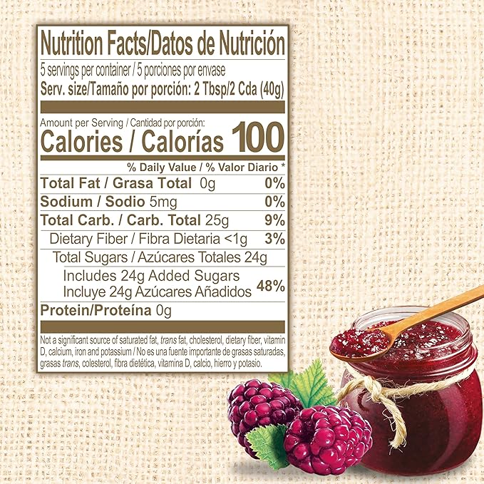 Colombina Blackberry Spread, blackberry fruit spread detail view