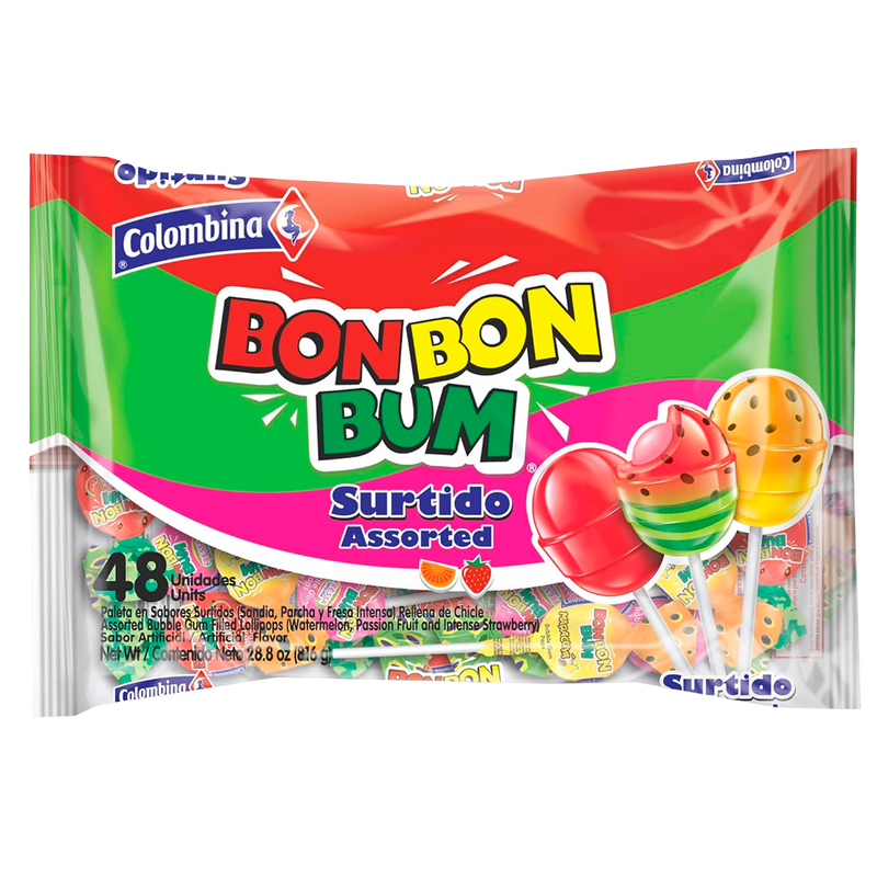 Bon Bon Bum Assorted 48 Ct - Colombina