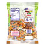 Load image into Gallery viewer, Back package view of Bon Bon Bum Mango lollipops, tropical hard candy outer shell with chewy bubblegum center. 
