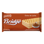 Load image into Gallery viewer, Front package view of Bridge Dulce de Leche, crispy wafer bars with rich dulce de leche filling. 5.33 oz. No artificial colors, no HFCS, no trans fat. 
