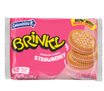 Load image into Gallery viewer, Front package view of Brinky Vanilla sandwich cookies 13.97 oz. Crispy sandwich cookies with a smooth vanilla cream filling. 12 individually wrapped packs. 
