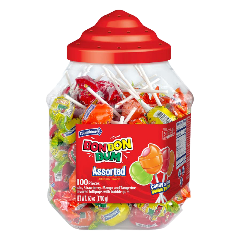 Bon Bon Bum Assorted Jar 100 Ct - Colombina