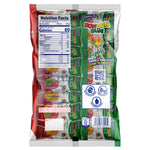 Load image into Gallery viewer, Back package of 20 Bon Bon Bum lollipops in passion fruit and watermelon, each paired with Tajín Chile Lime.

