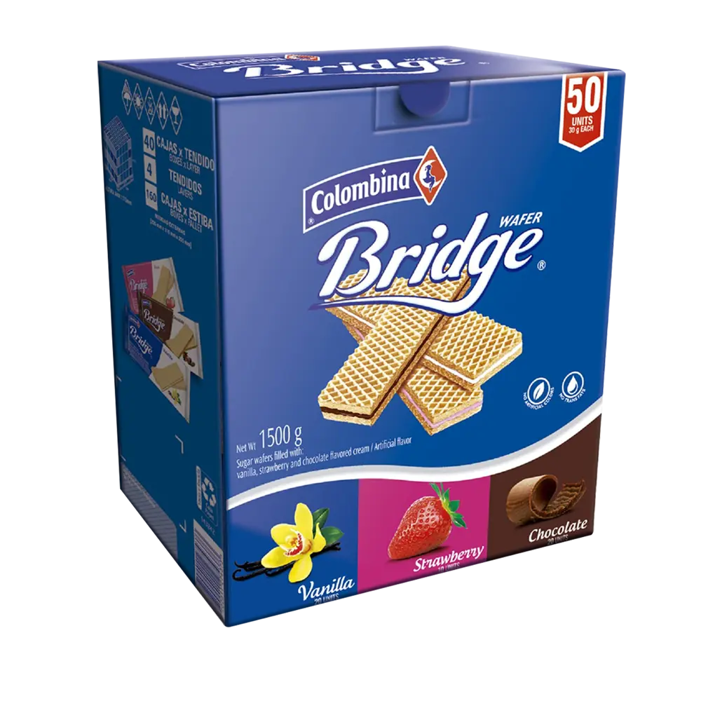 Bridge Snacks Bridge Multipack: Vanilla, Strawberry, and Chocolate by Colombina
