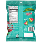 Load image into Gallery viewer, Back package view of ChewzMe Watermelon Gummies. Watermelon-slice shaped gummies with a sweet-tart sugar coating. 6 oz bag. Fun to eat, easy to share.
