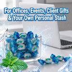 Load image into Gallery viewer, Delicate Mint Drops: 2.2 lb bulk bag with 660+ individually wrapped mint hard candies. Great for offices, events, candy bowls, and on-the-go.
