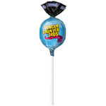 Load image into Gallery viewer, Bon Bon Bum Tongue Painter Lollipops feature Strawberry and Blue Raspberry Lemonade flavors, a tongue-coloring effect, and a chewy bubble gum center.
