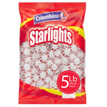 Load image into Gallery viewer, Front view package of Colombina Starlights 5 lb bag of classic mints hard candy. Individually wrapped, great for candy bowls, parties, and everyday refreshment. Shop on Amazon.
