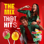 Load image into Gallery viewer, Bon Bon Bum x Tajín Limited Edition Bubble Gum Lollipops - 30 Pack Bulk Box | Passion Fruit &amp; Watermelon Flavors with Chile-Lime Powder
