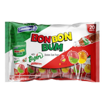Load image into Gallery viewer, Bon Bon Bum x Tajín Limited Edition Bubble Gum Lollipops - 20 ct bag| Passion Fruit &amp; Watermelon Flavors with Chile-Lime Powder
