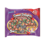 Load image into Gallery viewer, Front package view of Colombina Assorted Fruit-Filled Candy 5 lb bag includes individually wrapped pieces in strawberry, pineapple, green apple, and grape.
