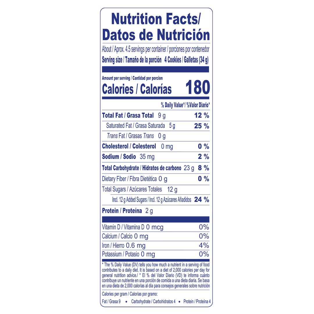 Nutrition label and ingredients label of Wafer Bridge Dulce de Leche, crispy wafer bars with rich dulce de leche filling. 5.33 oz. 