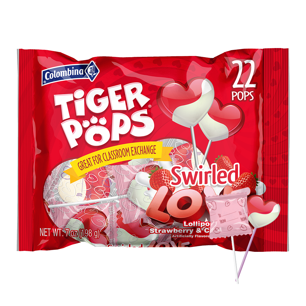 Tiger Pops Swirled - Case Pack (Box of 24)