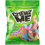 Load image into Gallery viewer, Front package view of ChewzMe Gummy Worms. Two-toned for a reason: each worm carries two complementary flavors in one piece. 

