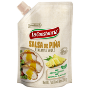 Front view of pineapple sauce