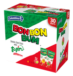 Load image into Gallery viewer, Bon Bon Bum x Tajín Limited Edition Bubble Gum Lollipops - 30 Pack Bulk Box | Passion Fruit &amp; Watermelon Flavors with Chile-Lime Powder
