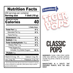 Load image into Gallery viewer, Nutrition facts label for Colombina Tiger Pops Classic Pops Assorted 200 count.
